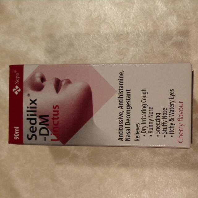 NEW SedilixDM Linctus for Cough, Cold Flu Running Nose, Itch