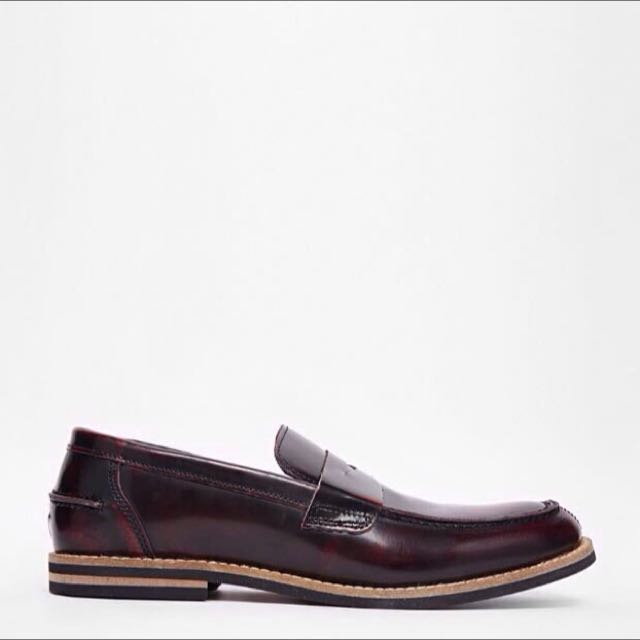 red tape penny loafers