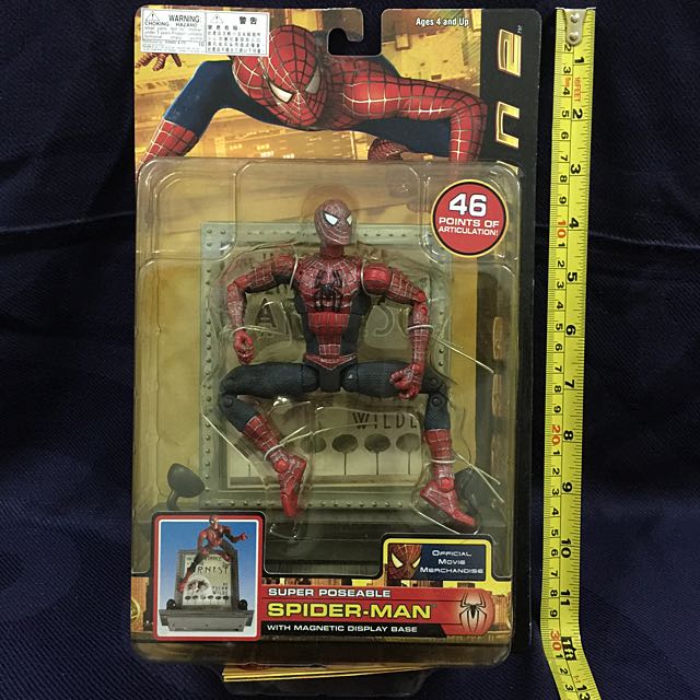 Toy Biz Super Poseable Spider-man 2 Movie Figure Marvel Legends 46 Points for sale online