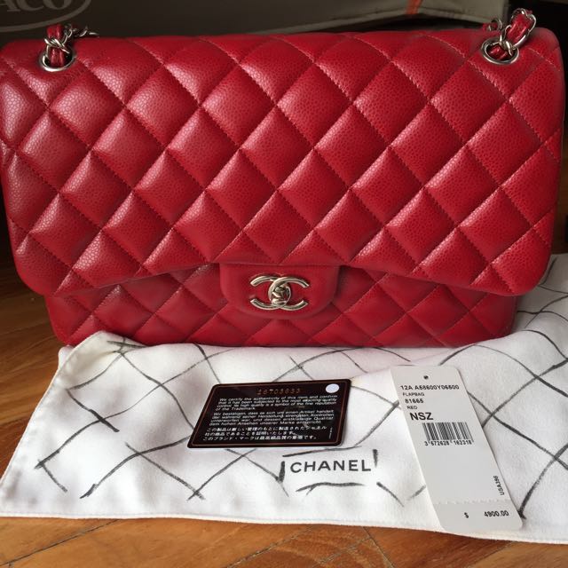 Chanel 12a red caviar cheap