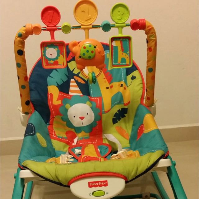 FisherPrice Infant To Toddler Rocker, Dark Safari, Babies & Kids, Infant Playtime on Carousell