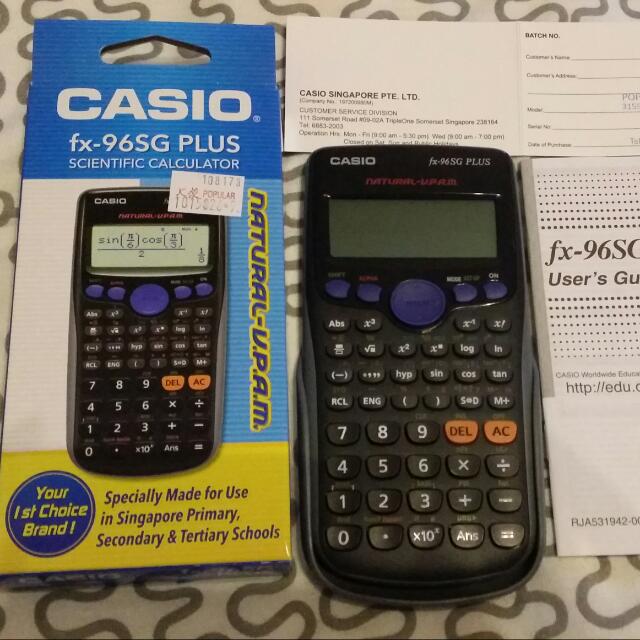 Casio calculator fx 96sg plus popular bookstore cheap