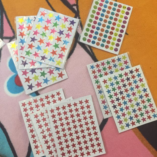 Smiley Face Stars Star Stickers, Health & Nutrition, Face Masks & Face