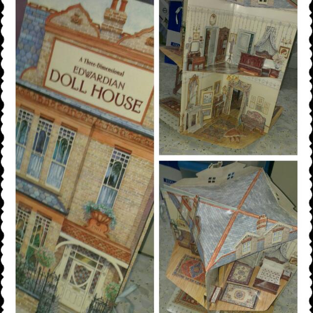 3d Three Dimensional Victorian Edwardian Paper Pop Up Dollhouse