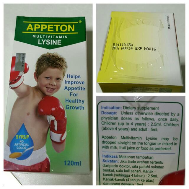 Appeton Multivitamin Lysine Syrup 250ml Babies Kids Nursing Feeding Breastfeeding Bottle Feeding On Carousell