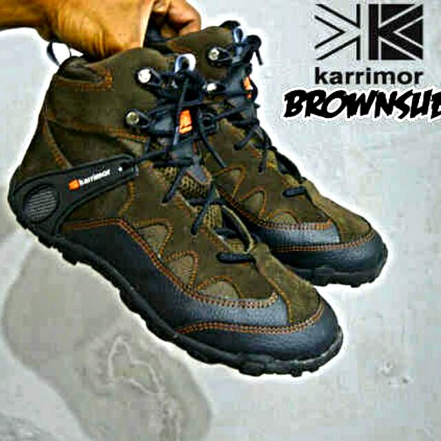 Sepatu Karrimor Brown Suede Men S Fashion On Carousell