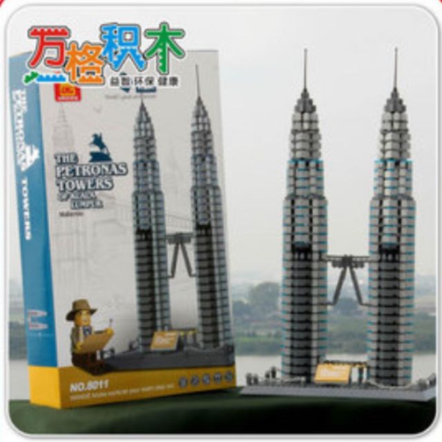 Wange KLCC Building Bricks 1160 pcs Hobbies Toys Toys Games