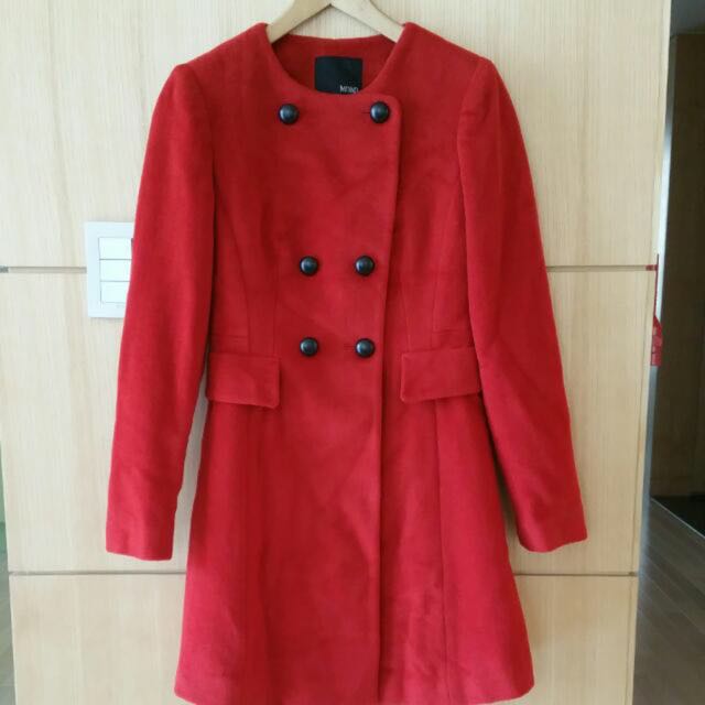 Red ladies coats top