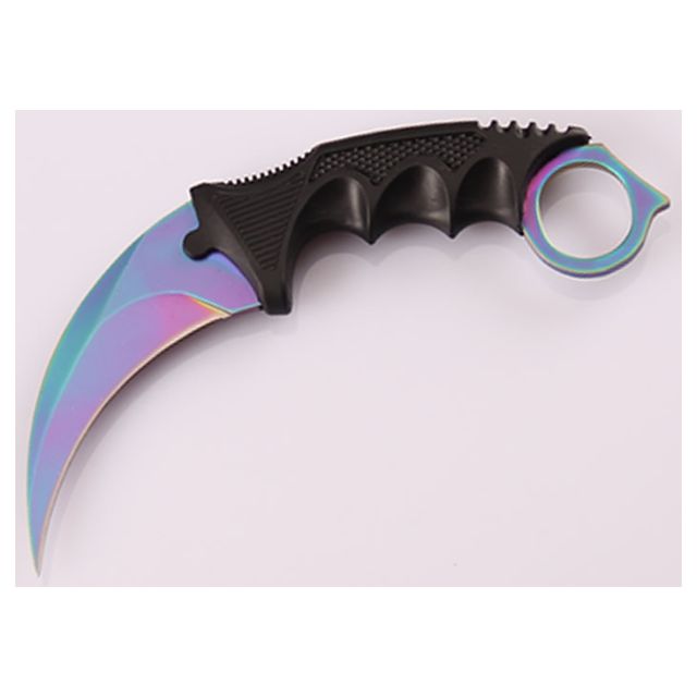 Bn Csgo Karambit Stainless Steel Neck Knife Fade Rainbow Case