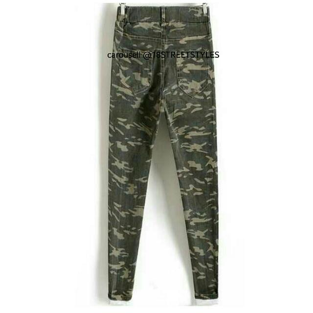 Brand new instock NEW Women s Army Commando Military Print Camouflage Jeggings Leggings Women s Fashion Bottoms Other Bottoms on Carousell