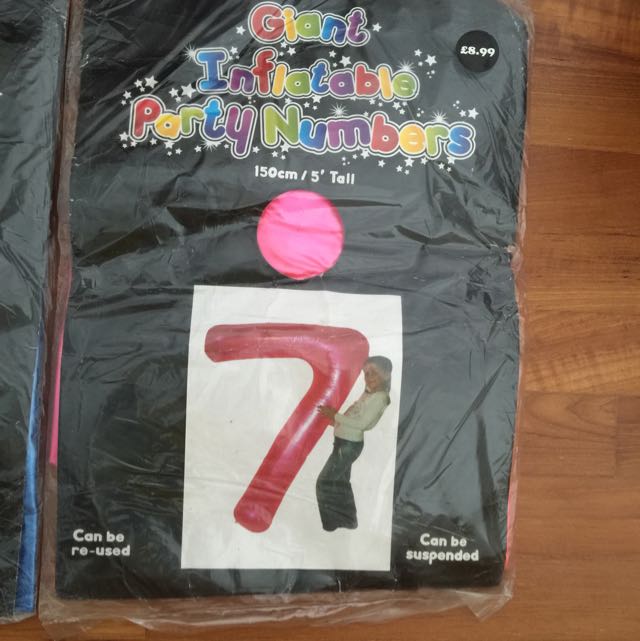 inflatable party numbers, Hobbies & Toys, Toys & Games on Carousell