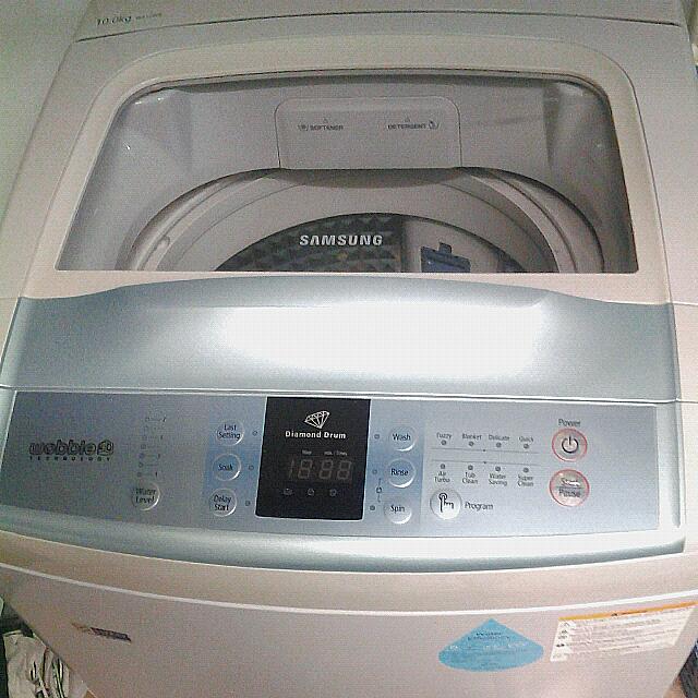 (RESERVED) Samsung 10kg Washing Machine WA12W9, Furniture & Home Living