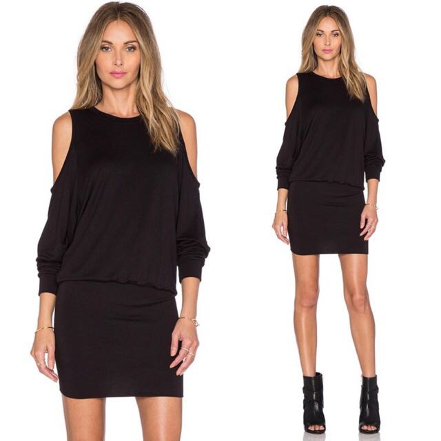 simple black wrap dress