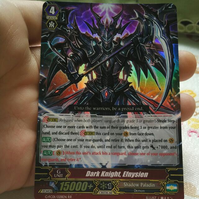 Cardfight Vanguard Dark Knight Efnysien Entertainment J Pop On Carousell Listen to efnysien | soundcloud is an audio platform that lets you listen to what you love and share the sounds you create. carousell