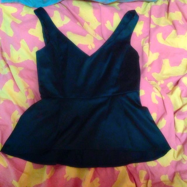 satin peplum top