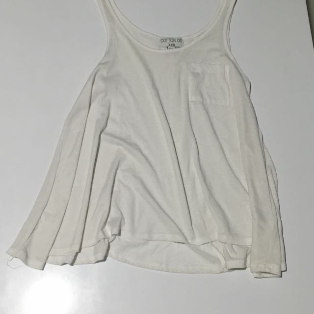 white flowy tank top