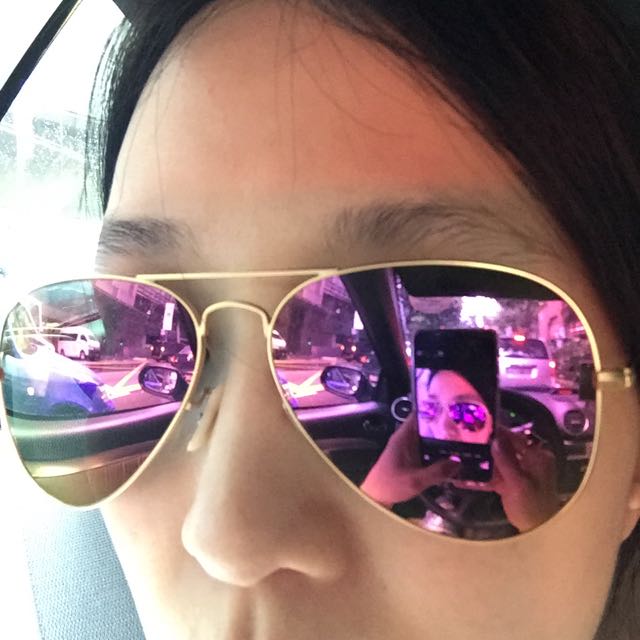 Rayban Aviator Purple Fuchsia Mirror Lens Women S Fashion Watches Accessories Sunglasses Eyewear On Carousell
