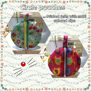 Handmade Circle Pouches 4.5"