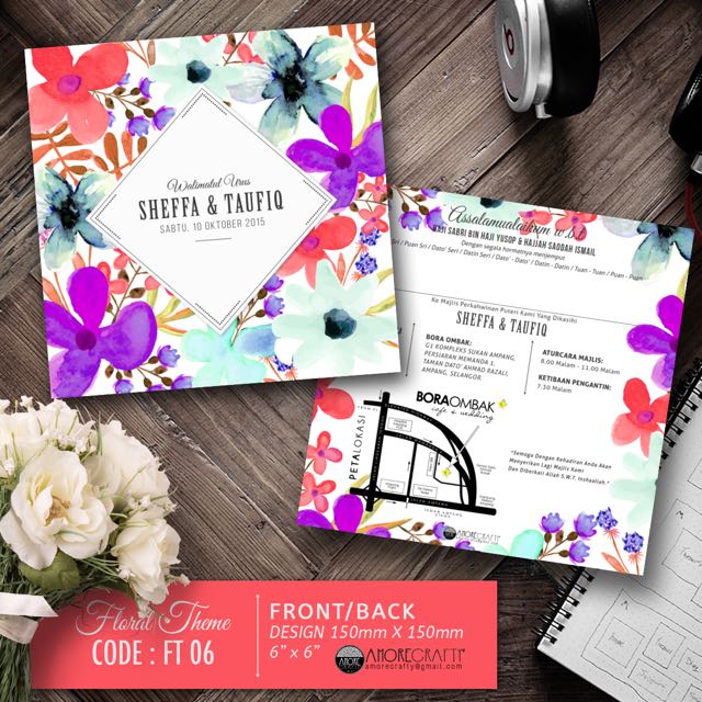 CODE FT 06 - FLORAL THEME (Category: Art & Prints) located in Shah Alam. Submitted by amorecrafty82 (Listing ID 35204279, Image 1). Description: .
