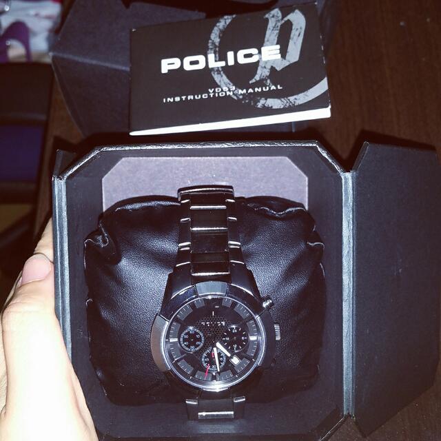 police gunmetal watch