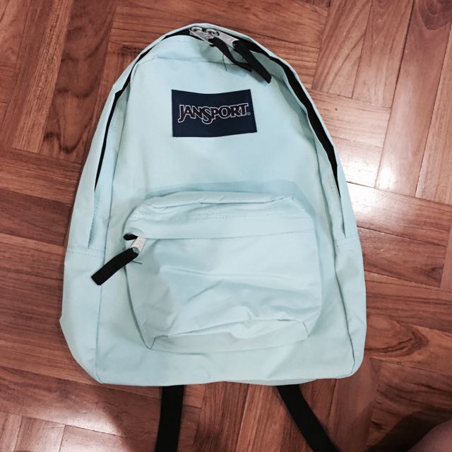 mint green jansport backpack