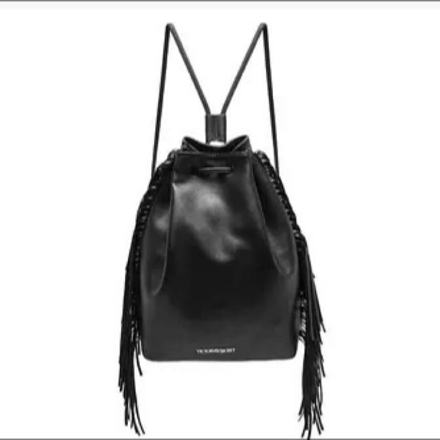 Victoria secret black fringe tote on sale