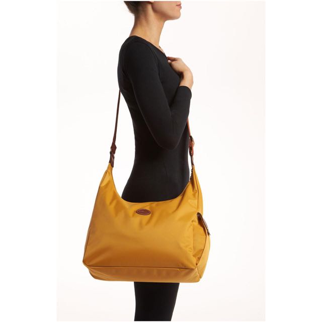 Leather backpack Longchamp Camel in Leather - 34296778