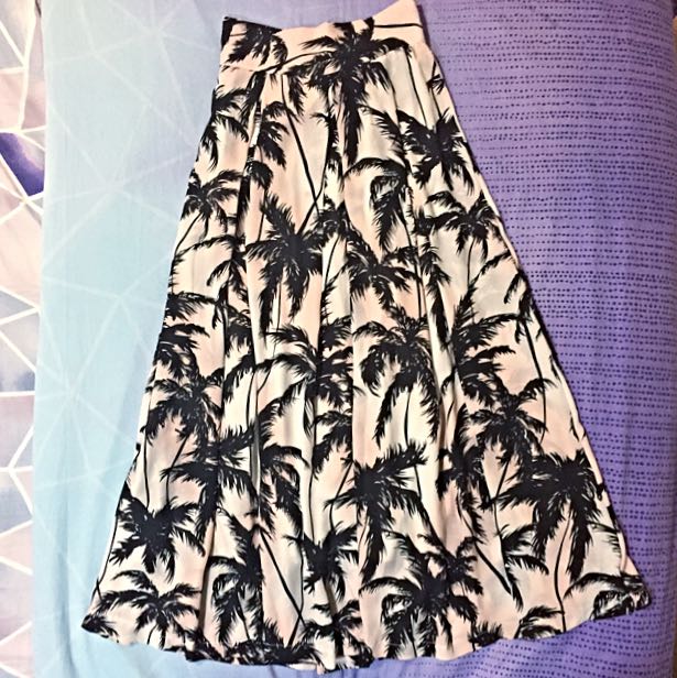 Palm tree maxi skirt clearance