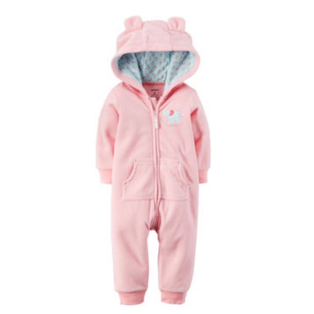 Carter's bear sale fleece jumpsuit