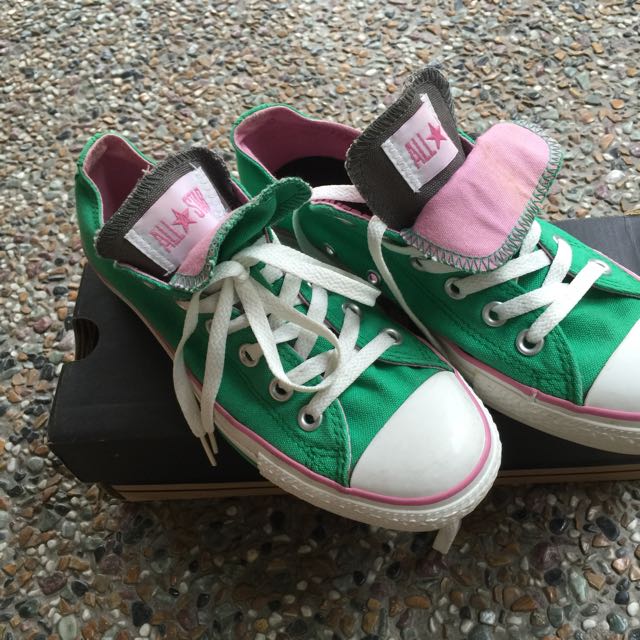 pink and green converse all stars