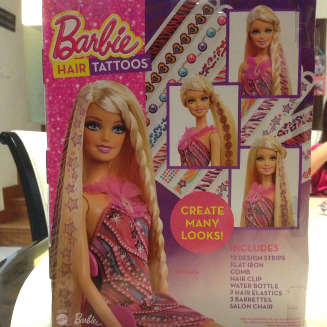Barbie Hair Tattoo Doll Brand New Women S Fashion On Carousell