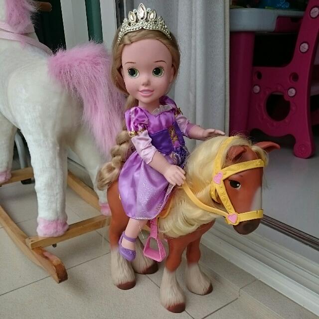 rapunzel doll and horse set