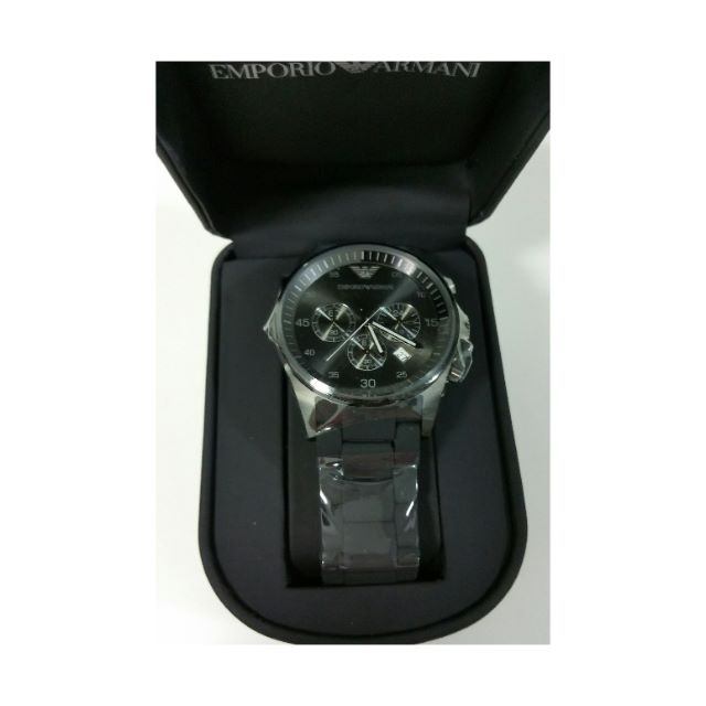 EMPORIO ARMANI Men s AR5889 Sport Chronograph GunMetal Black Dial Watch
