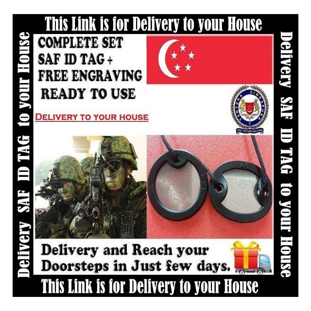 SAF ID TAG ( Singapore armed forces military dog tags) saf tag