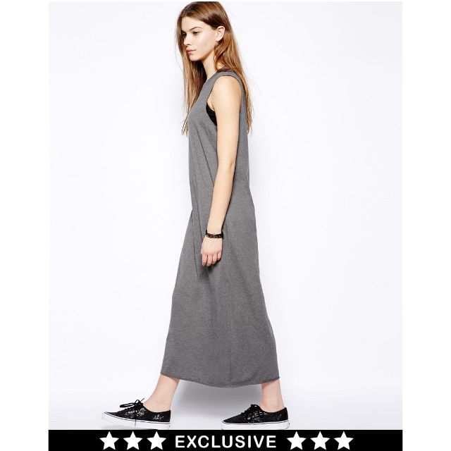 grey t shirt maxi dress