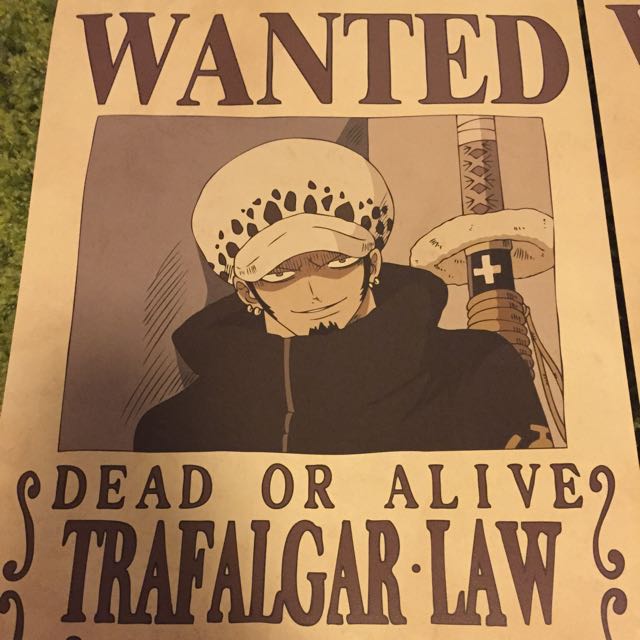 ONE PIECE Trafalgar Law Bepo WANTED Poster Mugiwara Store LImited
