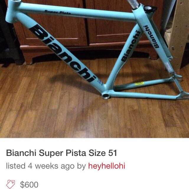 bianchi super pista frameset