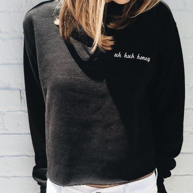 bnwt Nancy uh huh honey sweatshirt Brandy Melville Women s Fashion Tops Other Tops on Carousell
