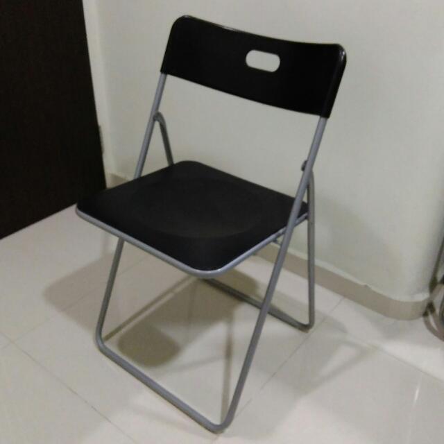 1 X Ikea Gunde Folding Chair Black 7 1st Pic 1 X Ikea Jeff