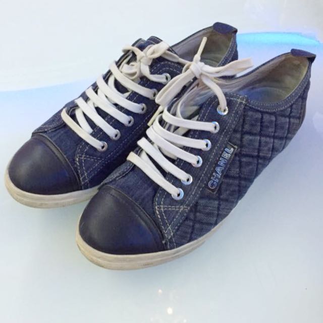 💯Authentic Chanel Denim Sneaker Shoes, Women's Fashion, Footwear, Sneakers  on Carousell