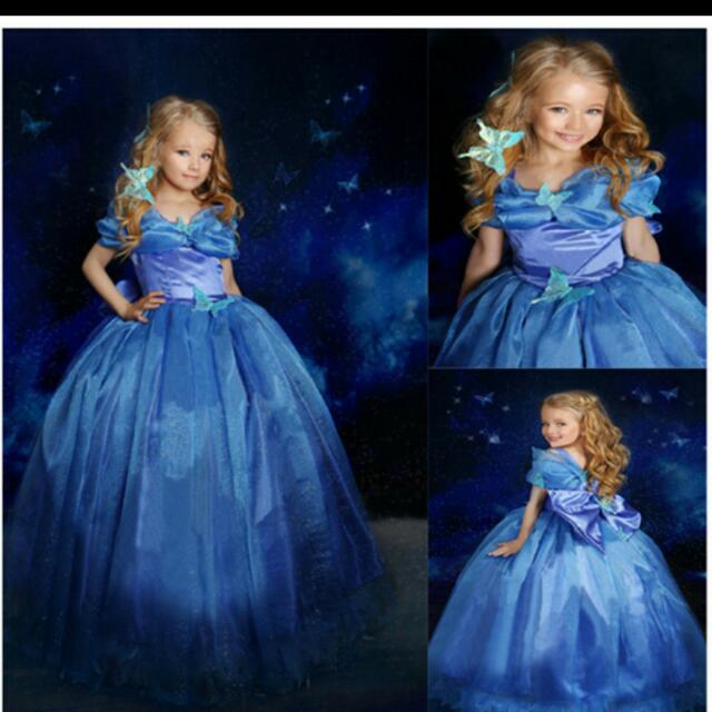 Cinderella Dress Kids Blue Fairy Tales Princess Girl Party Dress Babies Kids On Carousell