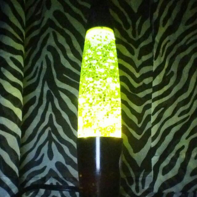 Green Glitter Lava Lamp, Furniture & Home Living on Carousell