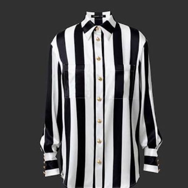 balmain striped shirt