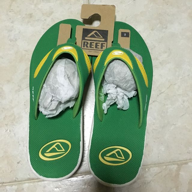Reef fanning flip hot sale flops green yellow