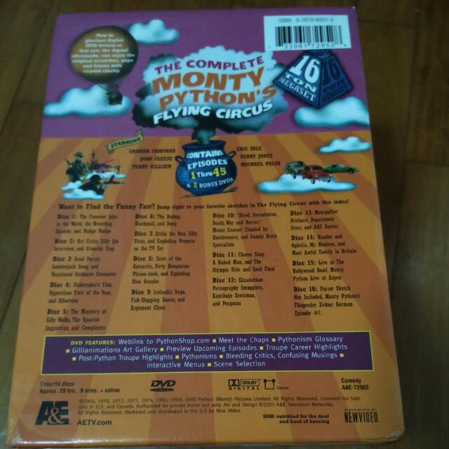 The Complete Monty Python Flying Circus 16 Ton Megaset DVD Boxset ...