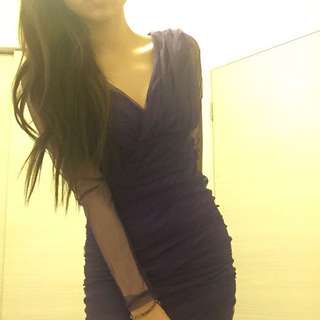 紫色雪紡紗洋裝👾