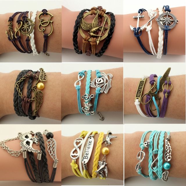 Friendship leather bracelets sale