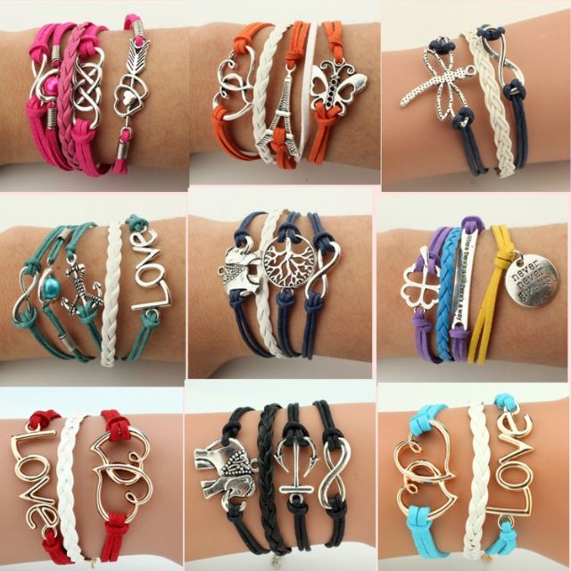 Bracelet Friendship Charm Fashion Leather Bracelet For Women