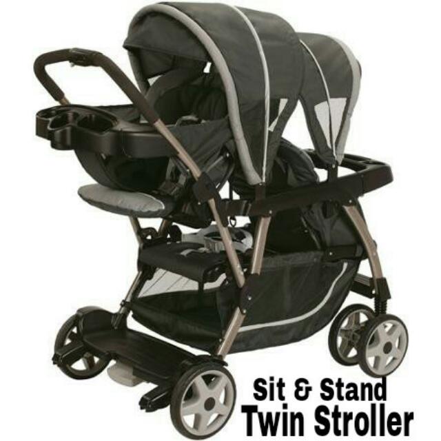 Graco Sit Stand Twin Stroller Babies Kids Going Out Strollers On Carou Graco Sit Stand Twin Stroller Babies, Sit And Stand Double Stroller Car Seat Adapter