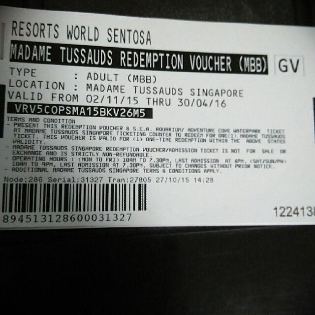 MADAME TUSSAUDS, Tickets &amp; Vouchers, Local Attractions &amp; Transport on ...